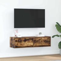 TV-kast met lade Gerookt eiken 100 x 31 x 25,5 cm Bewerkt hout - thumbnail
