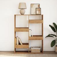 Boekenkast 100x33x155,5 cm bewerkt hout artisanaal eikenkleurig - thumbnail