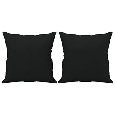 Tweezitsbank met kussens 120 cm microvezelstof zwart