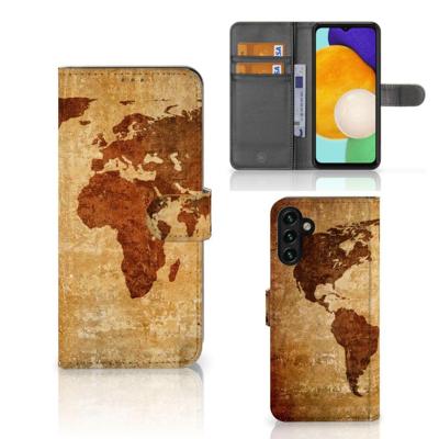 Samsung Galaxy A04s | Samsung Galaxy A13 5G | Flip Cover | Wereldkaart | Portemonnee hoesje
