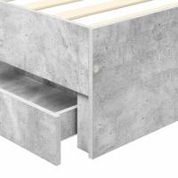 Bedframe met lade Beton Grijs 75 x 190 cm Geconstrueerd hout - thumbnail