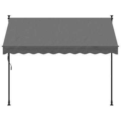 Luifel uittrekbaar 250x150 cm stof en staal antracietkleurig - thumbnail