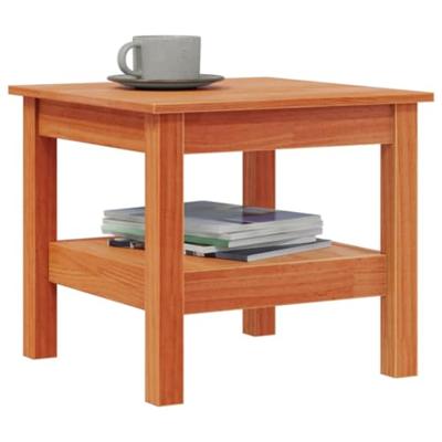 Salontafel 45x45x40 cm massief grenenhout wasbruin - thumbnail