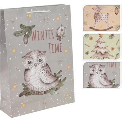 Knus Geschenktas winter 23cm, 24st.