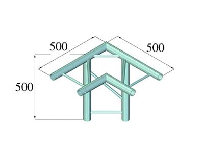 Alutruss BILOCK BQ2-PAL31H Ladder truss 3-voudige hoek 90 °