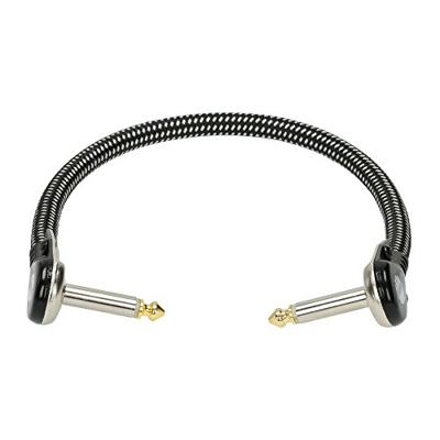 Klotz VINPAN0030 Vintage gitaar patchkabels 0.30 m zwart/wit haaks