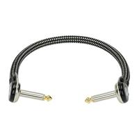 Klotz VINPAN0030 Vintage gitaar patchkabels 0.30 m zwart/wit haaks - thumbnail