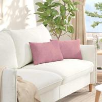 VidaXL Sofa kussens 2 stuks roze 50 x 30 cm cordstof - thumbnail