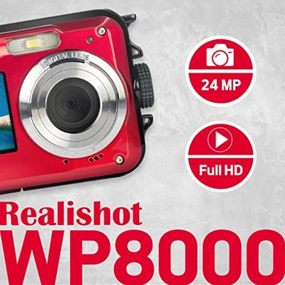 Agfa WP8000RD fotocamera WP8000, waterdicht, 24 MP, rood