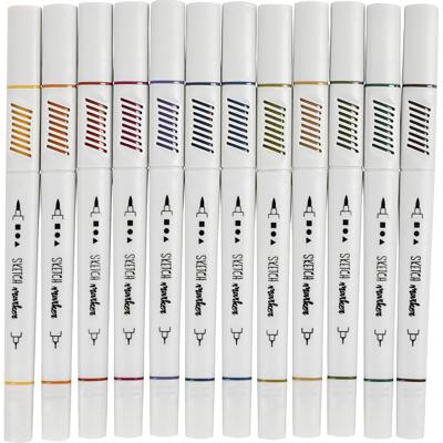 Colortime Tekenstiften, lijndikte 1+2-5 mm, pastelkleuren, 12 stuk/ 1 doos Colortime Tekenstiften, lijndikte 1+2-5 mm, pastelkleuren, 12 stuk/ 1 doos