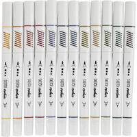 Colortime Tekenstiften, lijndikte 1+2-5 mm, pastelkleuren, 12 stuk/ 1 doos - thumbnail