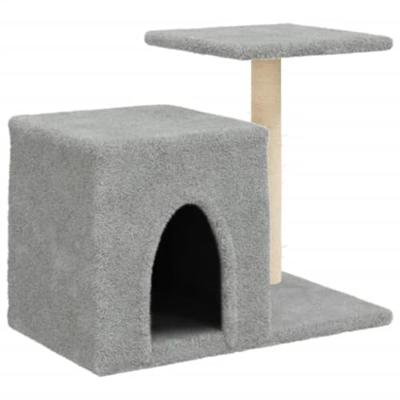 Kattenmeubel met sisal krabpalen 50,5 cm lichtgrijs - thumbnail
