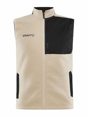 Craft 1913810 ADV Explore Pile Fleece Vest M - Ecru/Black - XXL