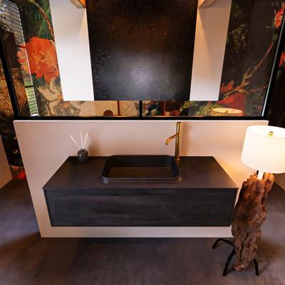 Badkamermeubelset Mondiaz Erin 120 cm met 1 Lade met RIDGE Wastafel Midden Urban met 1 kraangat Greeploos Mat Antracite Badkamermeubelset Mondiaz Erin 120 cm met 1 Lade met RIDGE Wastafel Midden Urban met 1 kraangat Greeploos Mat Antracite