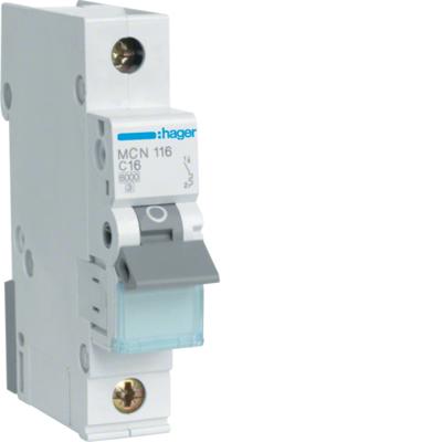 Hager MCN116 MCN116 Zekeringautomaat 1-polig 16 A