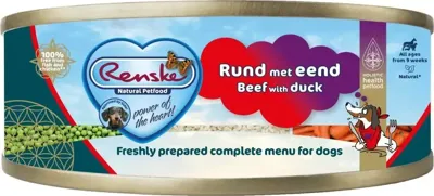 Renske hondenvoer vers rund & eend 95g