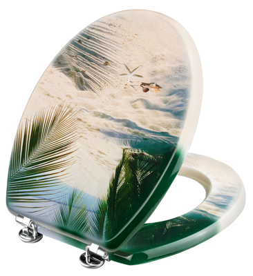 Cornat Wc-Bril Mdf-Gelakt Palm&Strand Gr - KSD531