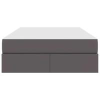 Opbergbed met matras met matras Grijs 120 x 200 cm Nep Leer - thumbnail