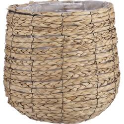 Plantenmand mica avalon zeegras 31x30cm lichtbruin Plantenmand mica avalon zeegras 31x30cm lichtbruin