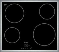 Bosch PKE645B17E kookplaat Zwart, Roestvrijstaal Ingebouwd Keramisch 4 zone(s) - thumbnail