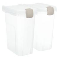 Trixie voerton luchtdicht afsluitbaar kunststof transparant wit / wit - thumbnail