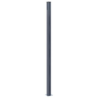 Schuttingpalen 2 st 185 cm aluminium donkergrijs - thumbnail