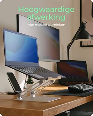 ICY BOX IB-NH300, Notebookhalter höhenverstellbar, Aluminium, für Notebooks bis 17 Laptophouder In hoogte verstelbaar ICY BOX IB-NH300, Notebookhalter höhenverstellbar, Aluminium, für Notebooks bis 17 Laptophouder In hoogte verstelbaar