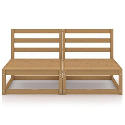 Tuinbank 2-zits massief grenenhout honingbruin Tuinbank 2-zits massief grenenhout honingbruin