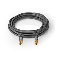 Satelliet- en Antennekabel | F Male - F Male | 5,0 m | Gun Metal Grey - thumbnail
