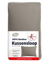 Lucovitaal Kussensloop Bamboe Taupe 50x70cm - thumbnail