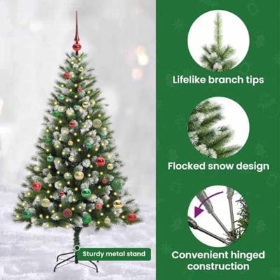 VidaXL Kunstmatige scharnierkerstboom met bedekte sneeuw 150 cm VidaXL Kunstmatige scharnierkerstboom met bedekte sneeuw 150 cm