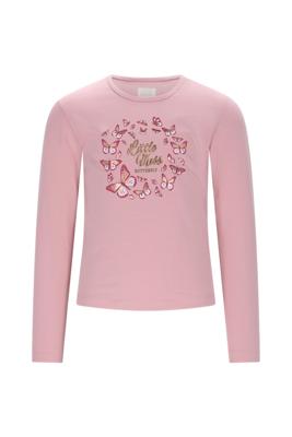 Le Chic winter t-shirt meisjes - roze - Norma - vlinder