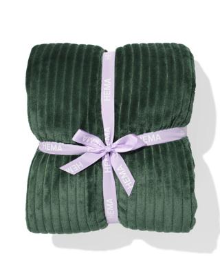 HEMA Plaid 130x150cm sherpa blauwgroen (donkergroen)