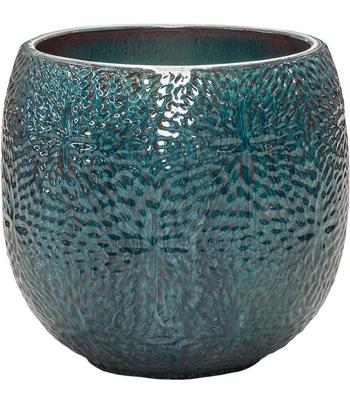 Pot Marly Ocean Blue ronde blauwe bloempot voor binnen en buiten 30x28 cm