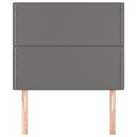 Hoofdborden 4 st 90x5x78/88 cm kunstleer grijs - thumbnail