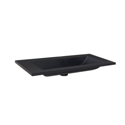 Wastafel Sanilux Quartz Classic 100x47x3 cm Keramiek Mat Zwart Sanilux Wastafel Sanilux Quartz Classic 100x47x3 cm Keramiek Mat Zwart Sanilux
