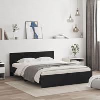 Bedframe met LED zonder matras 150x200 cm zwart - thumbnail
