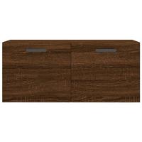 Wandkast 80x36,5x35 cm bewerkt hout bruin eikenkleur - thumbnail