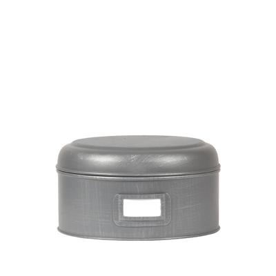 LABEL51 Opbergblik - Antiek grijs - Metaal - L - 22x22x12 cm LABEL51 Opbergblik - Antiek grijs - Metaal - L - 22x22x12 cm