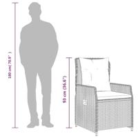 7-delige Tuinset met kussens poly rattan zwart - thumbnail