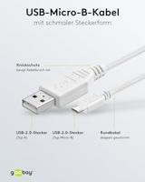 Goobay 96190 USB 2.0 Hi-Speed kabel, 0,15 m wit - thumbnail