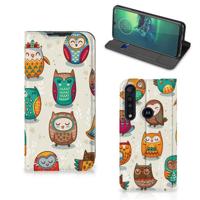 Motorola G8 Plus | Hoesje maken | Vrolijke Uilen - thumbnail