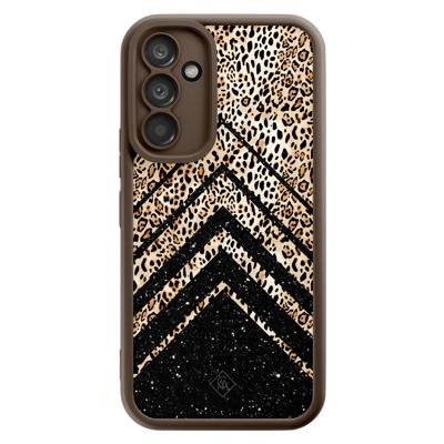 Samsung Galaxy A54 bruine case - Luipaard chevron Samsung Galaxy A54 bruine case - Luipaard chevron