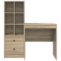 Bureau met lade 2 pcs Sonoma Eiken - thumbnail