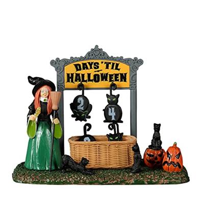 Lemax black cat countdown tafereel Spooky Town 2022
