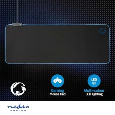 Nedis GMPDL210BK Gaming Muismat Microfiber / Rubberen Zwart