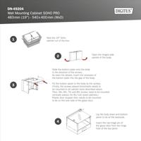 Digitus DN-49204 19inch-wandkast (b x h x d) 540 x 460 x 400 mm 9 HE Grijs, Grijs (metalen behuizing), Grijs (RAL 7035) - thumbnail