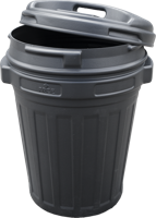 Voerton met draaisluiting 70 liter Black - thumbnail