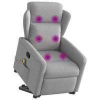 Sta-op-massagestoel verstelbaar stof wolk grijs - thumbnail