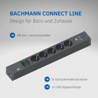 BACHMANN CONNECT LINE 5x geaard, Schakelaar USB A&A 15W - thumbnail